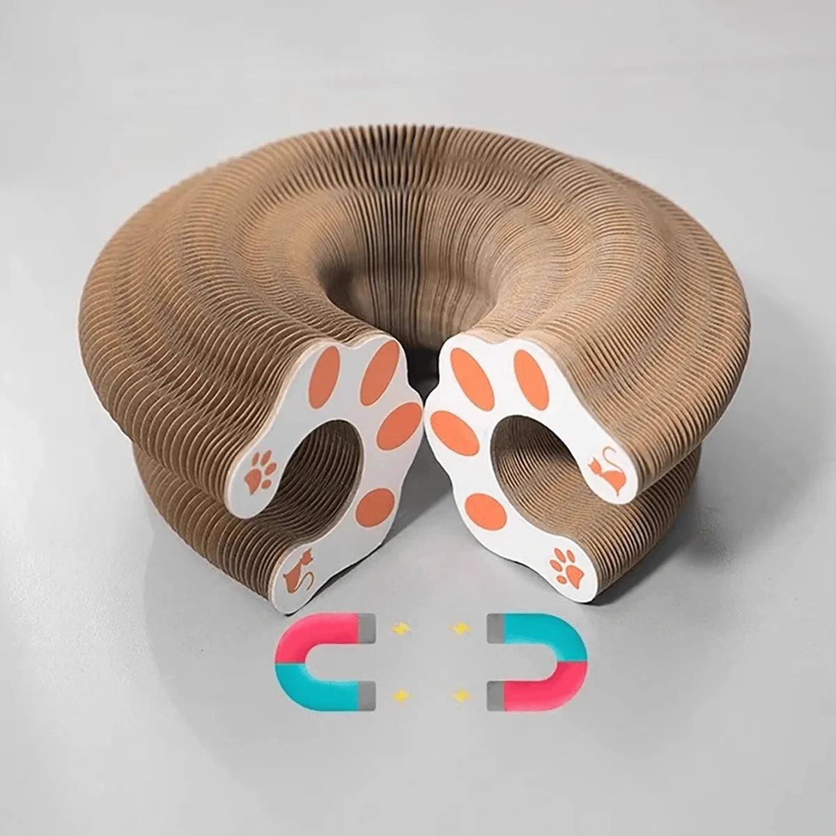 Flexible multi-level scratcher for cats.