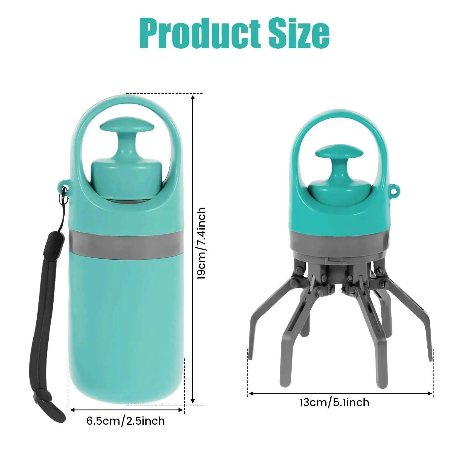 Portable Dog Poop Scooper With Built-in Dispenser - optimized image