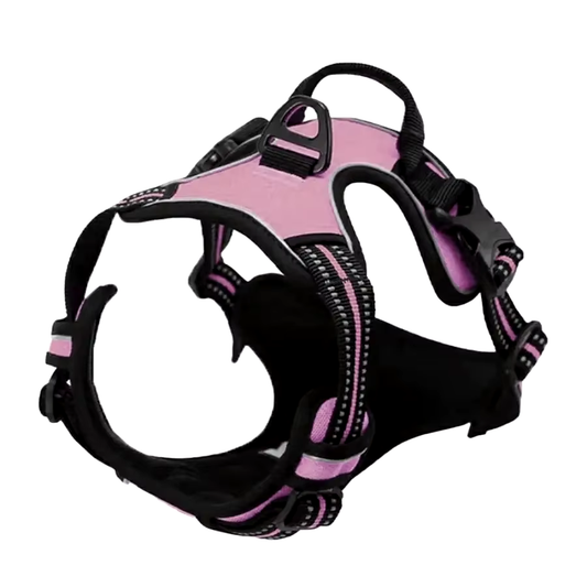 Pink outdoor microfiber dog vest leash rope