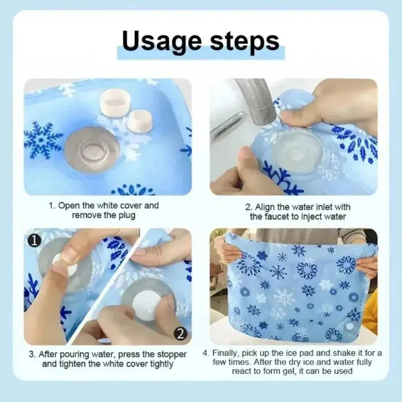 Floor Mat Self Water Adding Ice Gel Cooling Cushion Portable Durable Pet Cold Bed for Small and Large Dogs Summer Rest Accessory