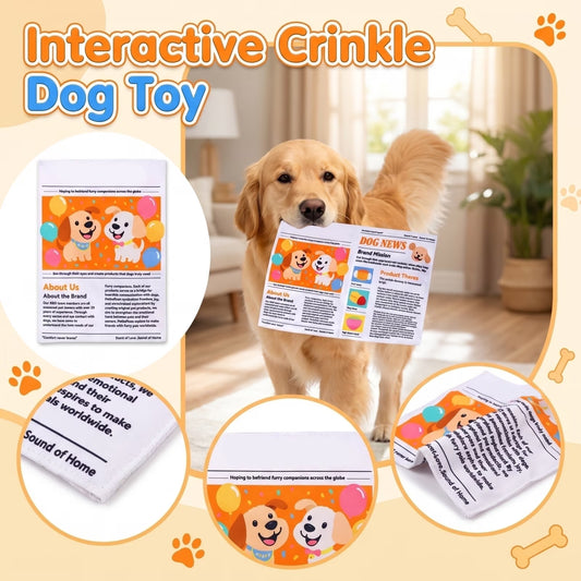 Newspaper dog toy for playful pups.